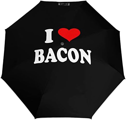 I Love Bacon Автоматичен Чадър Портативен Сгъваем Чадър Анти-UV и Водоустойчив Ветрозащитный Пътни Чадъри Автоматично