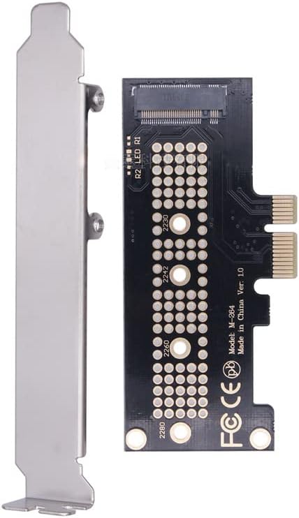 Toptekits Нископрофилен, SSD устройство PCI-E 3.0 x1 Lane за M. 2 NGFF M-Key Nvme AHCI PCI Express Adapter Card