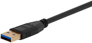 Кабел Monoprice USB 3.0 Type-C-Type-A с дължина 1,5 метра - Черен, за Nintendo Switch, Samsung Galaxy S9 S10