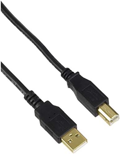 Кабел Monoprice USB Type A-A USB Type-B 2.0 дължина от 6 фута, черен (3 опаковки) 28/24AWG, позлатени конектори,
