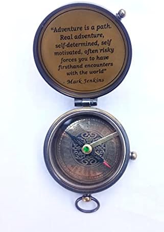 SIFAAT WORLD Eagle Scout Кафяв Античен Месинг Компас (копие) Напълно Функционален Морски компас