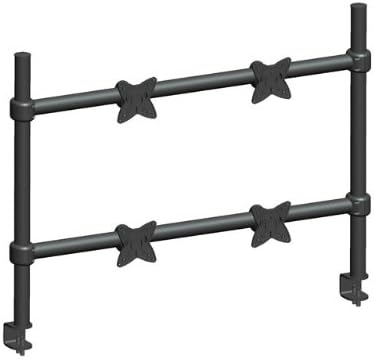 Monoprice Регулируема Склонен Четириядрен Тенис на стена за LCD led (макс. 33 паунда, 10 ~ 23 инча) - Черен