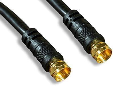 Коаксиален кабел Cablelera ZCTTFDMM-03 RG-6 със Златен плосък конектор тип F, 3 ', 18AWG