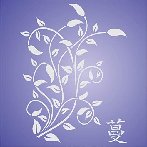 Шаблони за лозови насаждения, 9,5 x 12,5 инча (L) - Шаблон Шаблон за рисуване с традиционните китайски Йероглифи