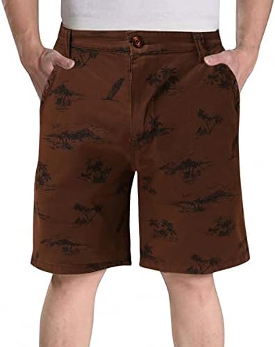 Мъжки къси панталони-карго Голям и висок размер на Свободен Намаляване с Много джобове, Ежедневни Леки работни