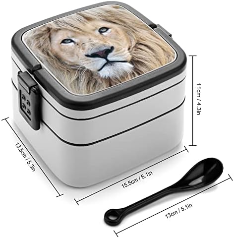Лъвската Глава Забавен Обяд-Контейнер All in One Bento Box с Лъжица за Пътуване, на Работа, на Пикник