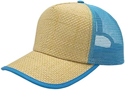 Реколта Оцветен бейзболна шапка на Toyo с регулируема мрежа от слама за шофьори на камиони