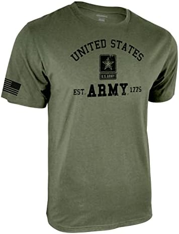 В памучна Тениска Icon Sports Мъжки С Графичен Логото на Армията на САЩ, с Къс ръкав