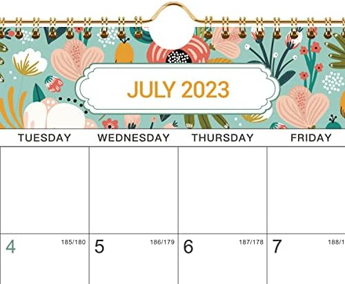 Стенен календар на 2023-2024 години - от юли 2023 до декември 2024 г., Месечна Стенен календар размер на 14,8