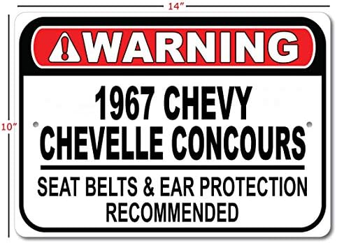 1967 67 Знак Препоръчва колан Chevy Chevelle Concours за бърза езда, Метален Знак на гаража, монтиран на стената