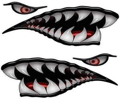 Weston Ink Flying Тайгърс Зъби На Акула 8 Черни Светлоотразителни Стикери