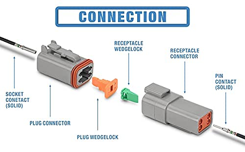 Набор от инструменти за автомобилни кабели iCrimp и комплект Deutsch Solid Contact 16 размер на 100 В опаковка