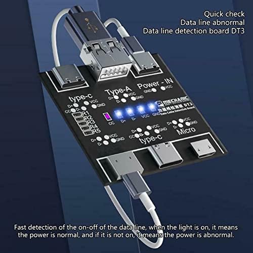 Mini DT3 USB Кабел за данни Тестер Бърз Детектор Инструмент Печатна платка за Micro Type C
