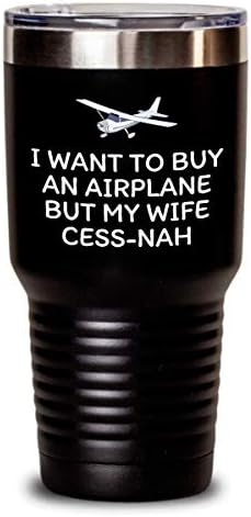 Забавна чаша за пилот - Идея за подарък пилот Подарък Пилот - жена Ми Сесс-Нах
