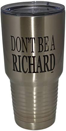 Забавен Чаша Don ' t Be a Richard За пътуване, Чаша, Чаша с Капак от Неръждаема Стомана, 30 мл, С Вакуумна Изолация,