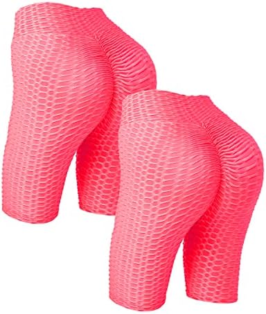 SANQIANG Дамски Спортни къси Панталони За Йога Бразилски Текстурирани Гамаши за Лифтинг на задните части