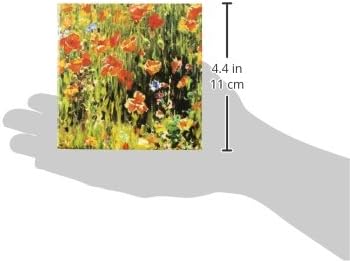 Керамични Плочки за цветя градина 3dRose ct_126528_1 Макове на Робърт Вонно в стила на Импресионизма, 4 инча