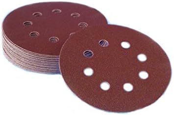 Шлифовъчни дискове Sungold Abrasives 36270 с 8 дупки с диаметър от 5 инча и шкурка 180 мм Премиум-класа от много