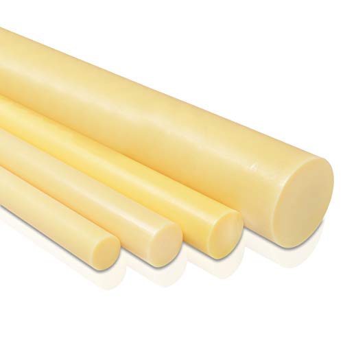 Пластмасова пръчка от висококачествен Гласове Найлон 6, с Диаметър 1,50 x 12 Дължина - Жълт цвят