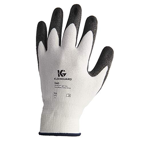 Ръкавици KLEENGUARD G60, устойчиви на гумата икономична класа 3 (42543), Черно-бели, среден размер (8)