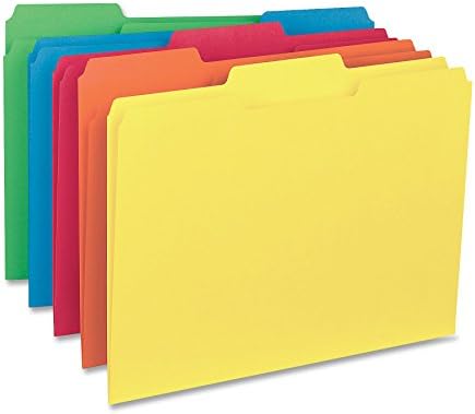 Business Source Цветни вътрешна папка 1/3 от размера, асорти (43561)