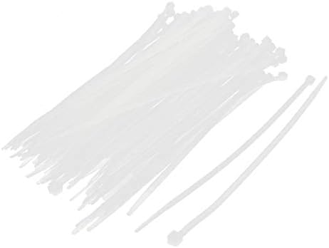 X-DREE 100ШТ 3,6 Широчина 180 mm Дължина на Бял найлонов тръби Крепежный тел Кабелна замазка с цип (100ШТ 3,6