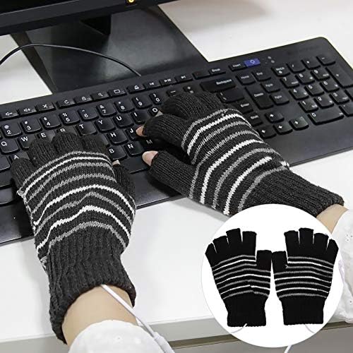 Abaodam/ 1 чифт ръкавици унисекс с USB нагряване, зимни ръкавици без пръсти, затопляне на ръцете-