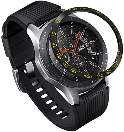 Дизайн безеля Ringke за Galaxy Watch 46 мм/ Galaxy Gear S3 Frontier & Classic Bezel Пръстен Залепваща Делото Защита от Драскотини от неръждаема Стомана Тахиметр [Неръждаема] за часа аксесоар GW