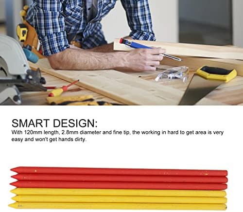 ViaGasaFamido 6 бр. строително дърводелски Молив за зареждане 2,8 mm HB Молив За Маркиране, Набор от инструменти
