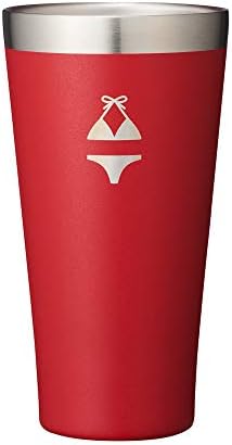Чаша Doshisha DST-400BKN, За пиене, С вакуумна изолация, Бикини, 13,5 течни унции (400 мл) Червено