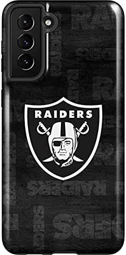 Калъф за телефон Skinit Pro е Съвместим с Samsung Galaxy S21 FE - Официално Лицензиран черно-бял дизайн на NFL