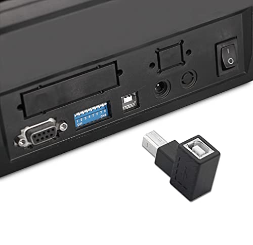 Адаптер за принтер YACSEJAO USB 2.0 Type B, 2 опаковки 90-Градусов адаптер за свързване на USB 2.0 B към принтера Type-B, принтер, скенер, мобилен твърд диск и много Други (Ъгъл на накло