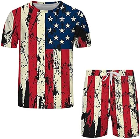 Bmisegm Летни Мъжки Тениски С Флага На Деня На Независимостта, Пролетно-Летен Спортен Свободно Време, Удобни