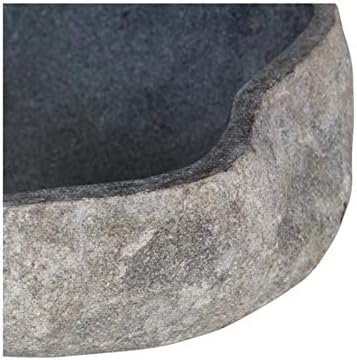 Мивка за баня Овална Мивка от естествен Речен камък, Мивка за баня ((15,75-17,72) x (11,81-13,78) x5.9)